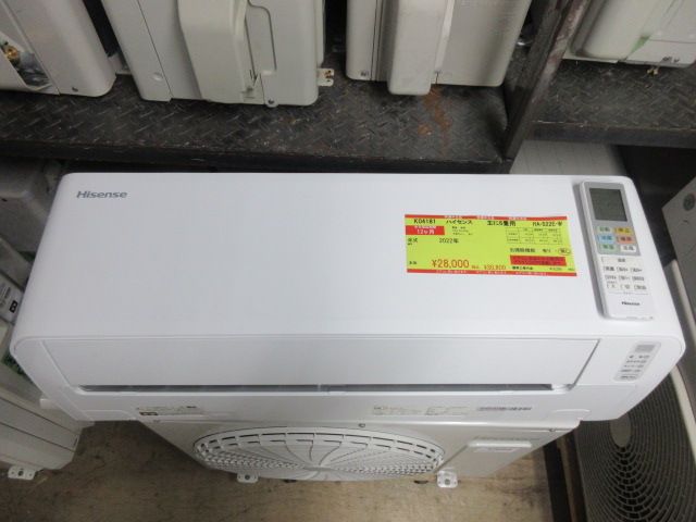 （2117）【格安・・中古・・エアコン】 2022年製 ハイセンス 4.0KW売ります
