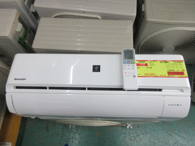 K04207 シャープ 中古エアコン 主に6畳用 冷房能力 2.2KW ／ 暖房能力 